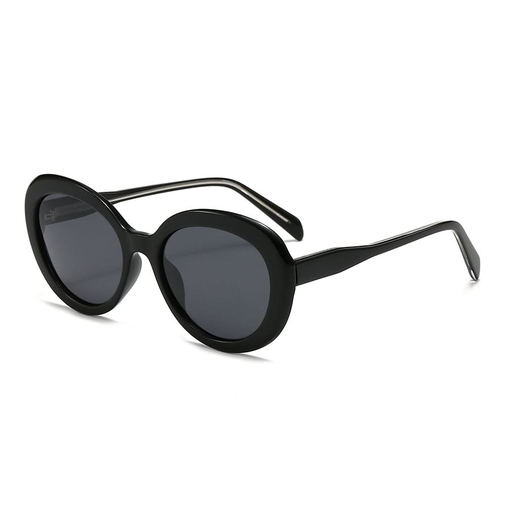 Round Retro Cat-Eye Tinted Sunglasses