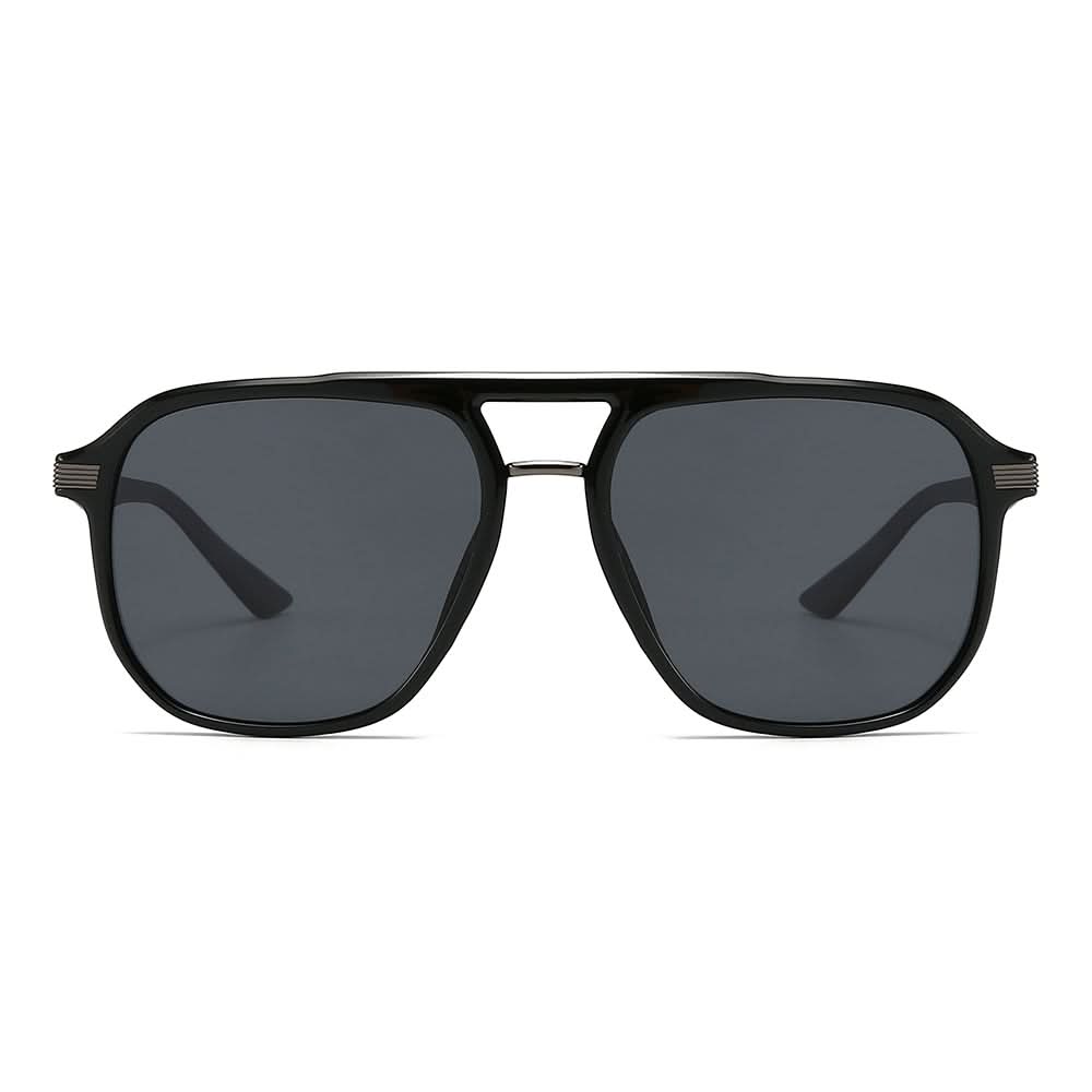 Rectangular polarized oversized mirror driving sunglasses