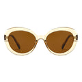 Round Retro Cat-Eye Tinted Sunglasses