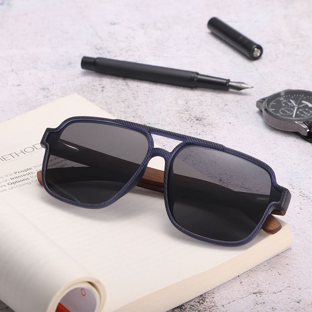 Dollger Black Oversized Aviator Sunglasses