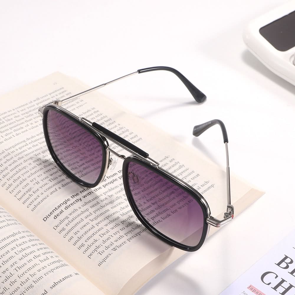 Dollger Square Aviator Black Sunglasses