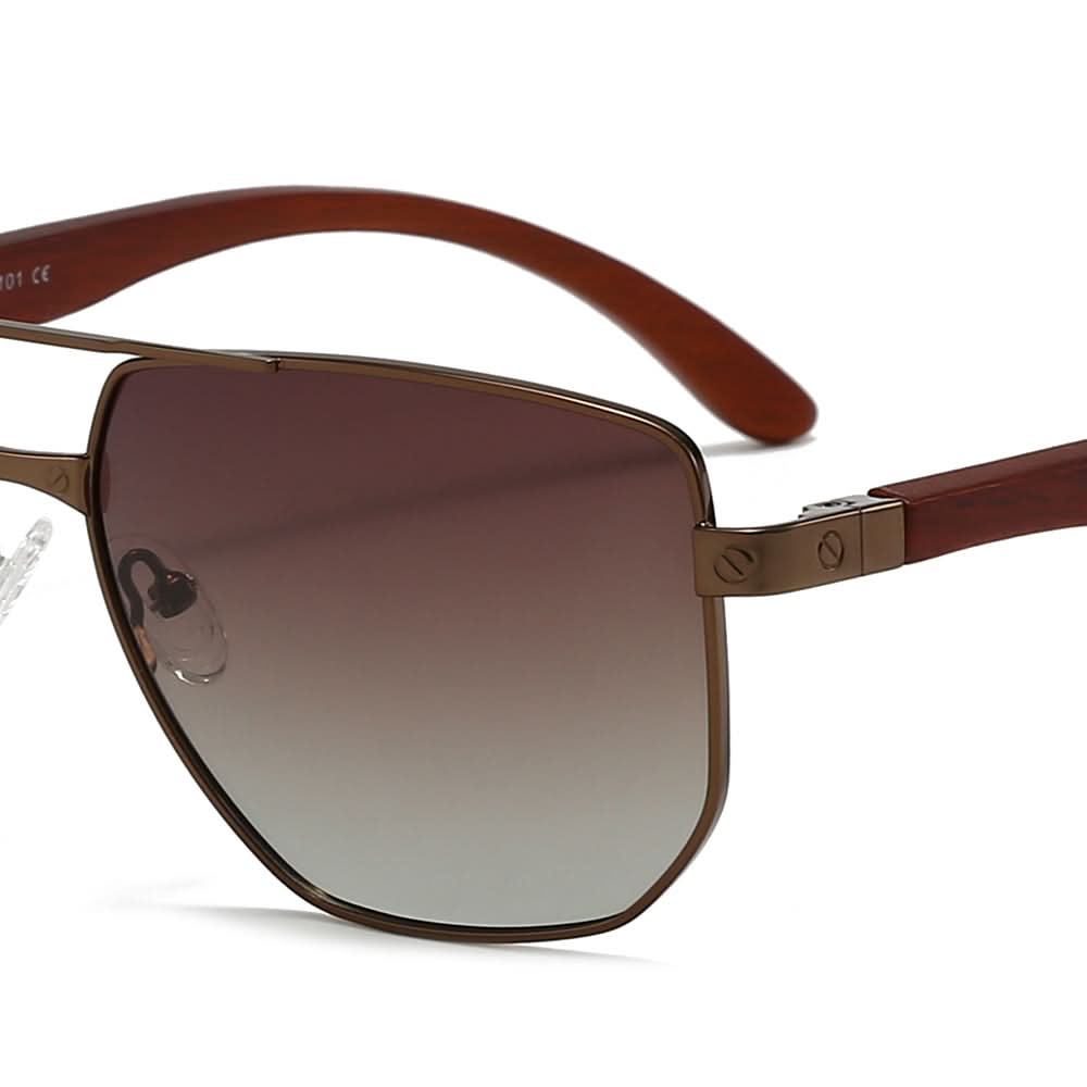 Dollger Wood Vintage Aviator Sunglasses