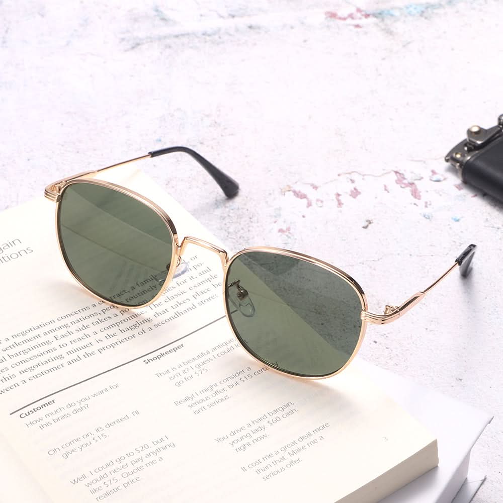 Dollger Rose Gold Retro-Vintage Round Tinted Sunglasses