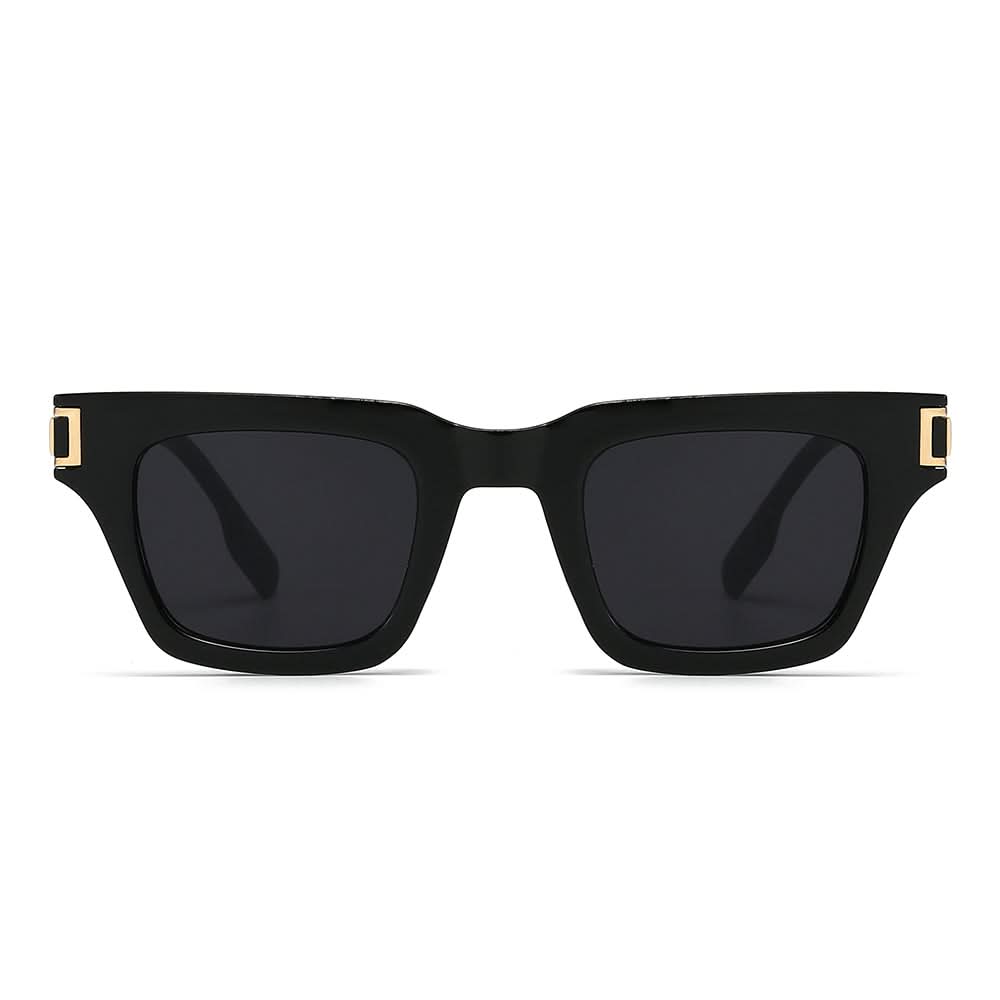 Classic metal rectangular tinted sunglasses