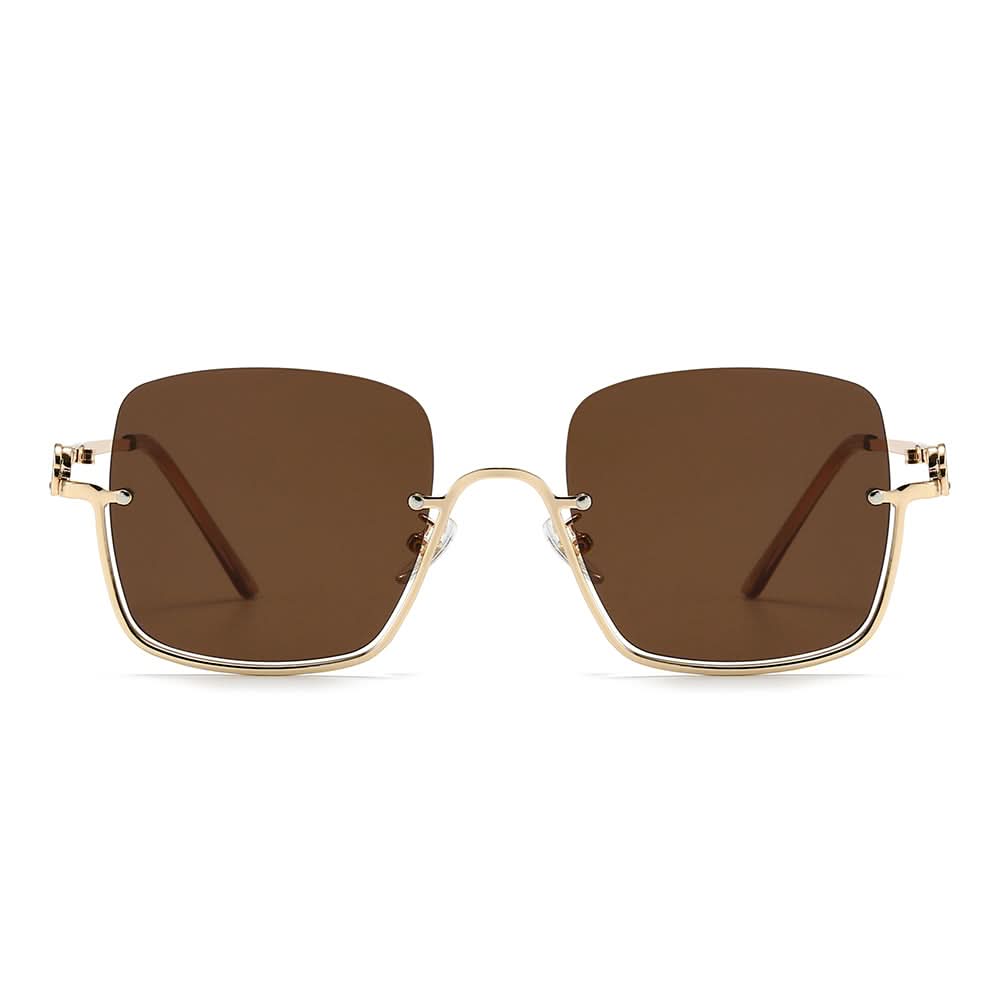 Dollger Square Semi-Rimless Tinted Sunglasses