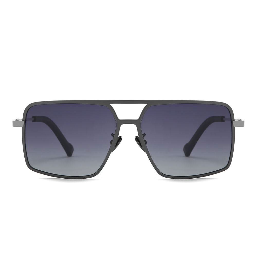 Dollger Titanium Frame Square Aviator Sunglasses