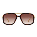 Dollger Oversized Square Aviator Tinted Sunglasses