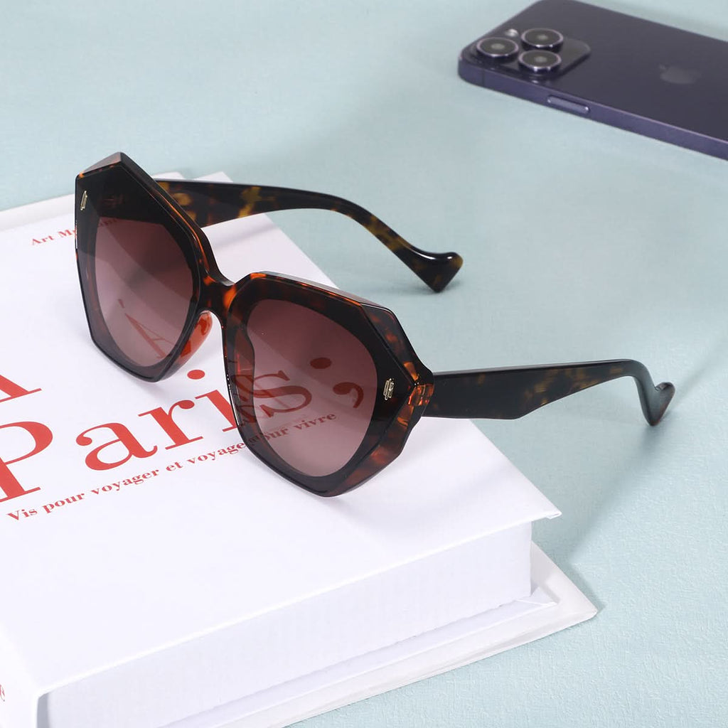 Retro Tinted Polygonal Cat Eye Sunglasses
