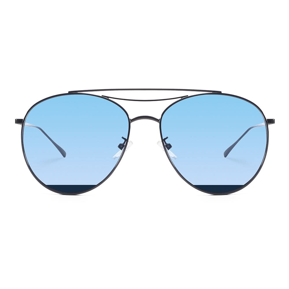 Dollger Polished Silver Aviator Sunglasses