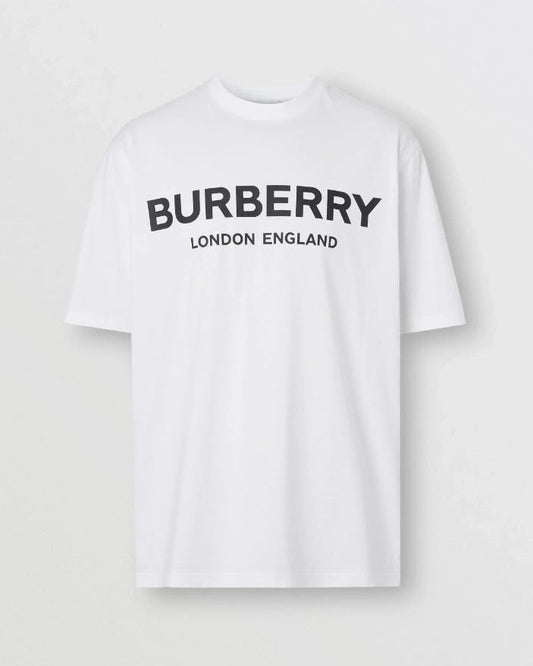 Printed lettering cotton T-shirt