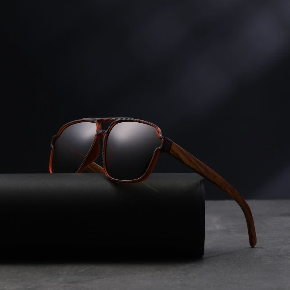 Dollger Black Oversized Aviator Sunglasses