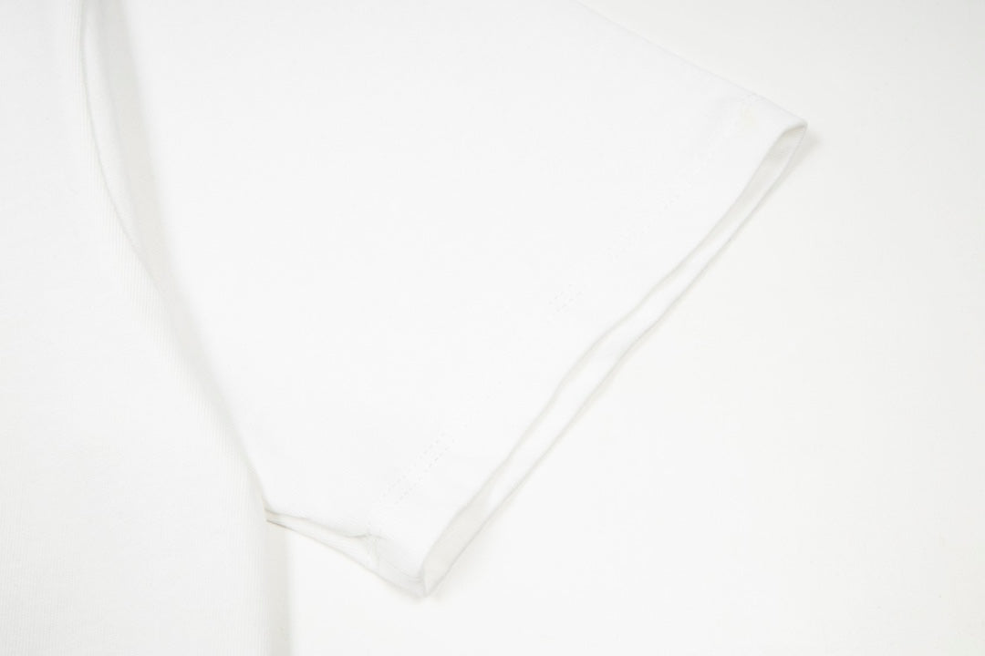 Foamed lettering cotton T-shirt