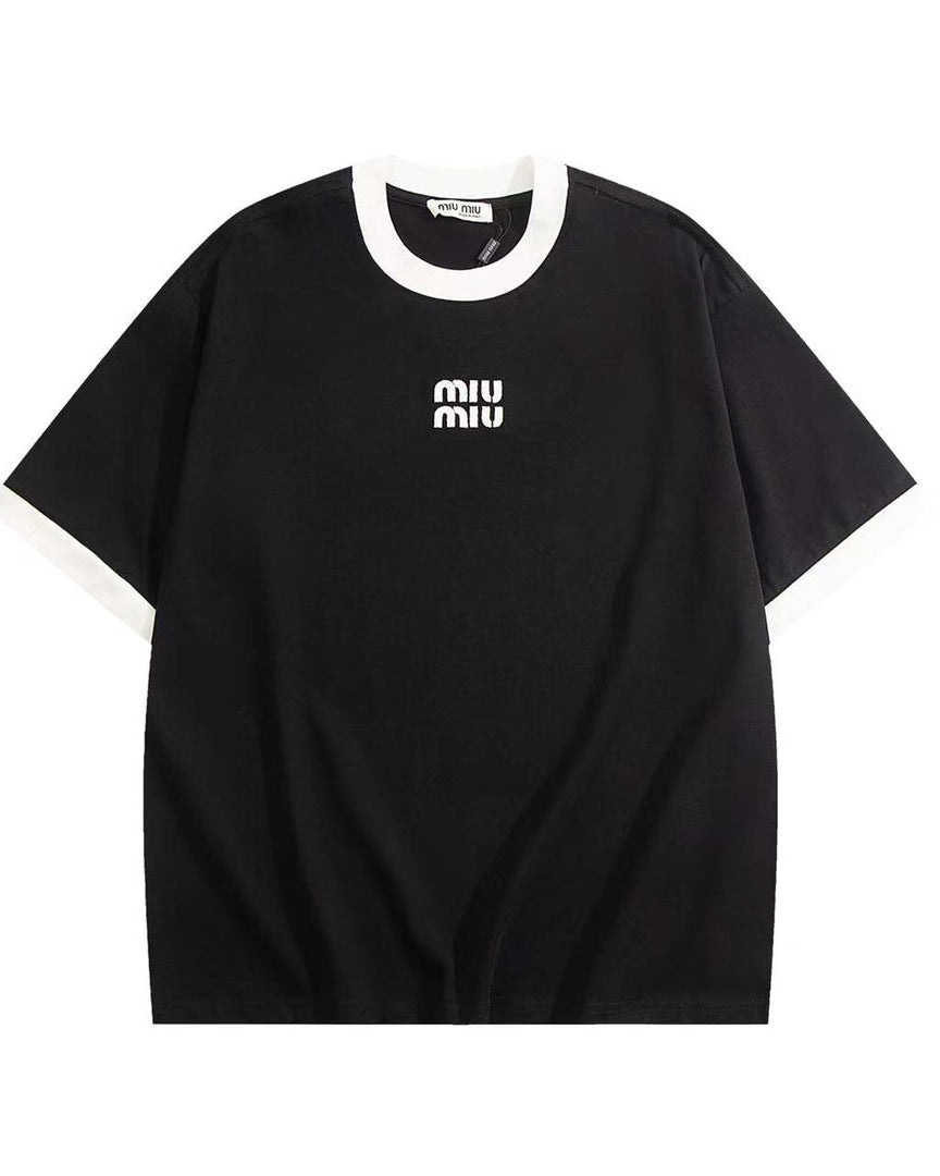 Color-blocking pure cotton