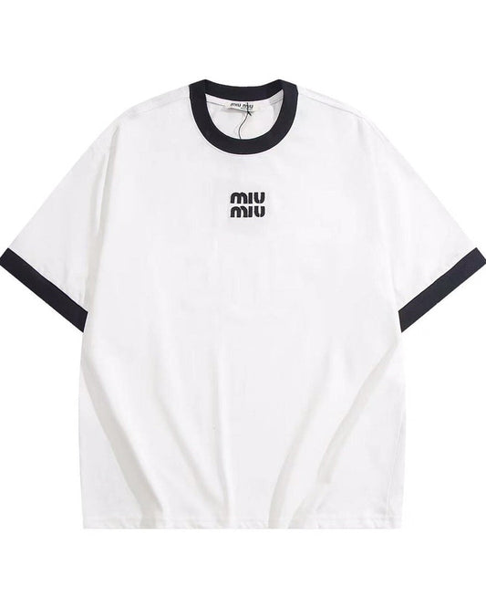 Color-blocking pure cotton