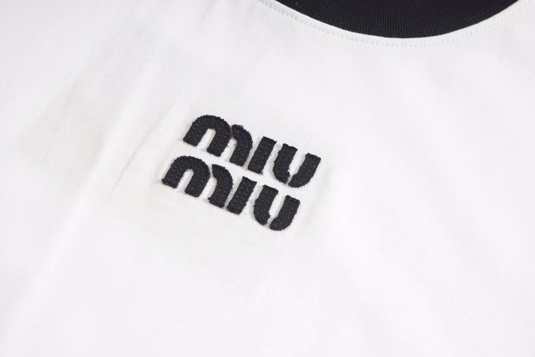 Color-blocking pure cotton