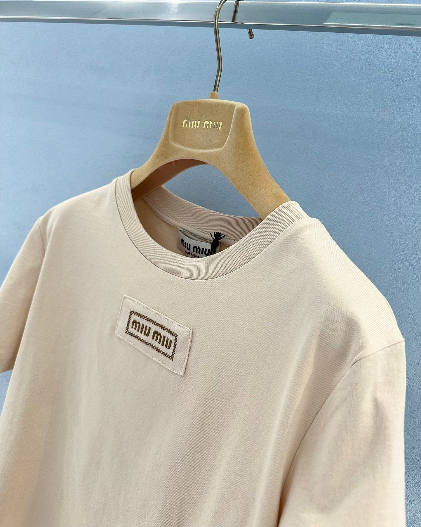 Embroidered cotton T-shirt