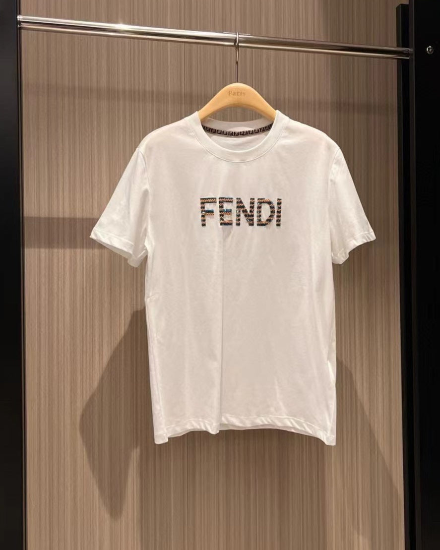 SEQUINED COTTON T-SHIRT