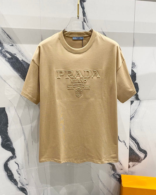 Three-dimensional embossed letter T-shirt