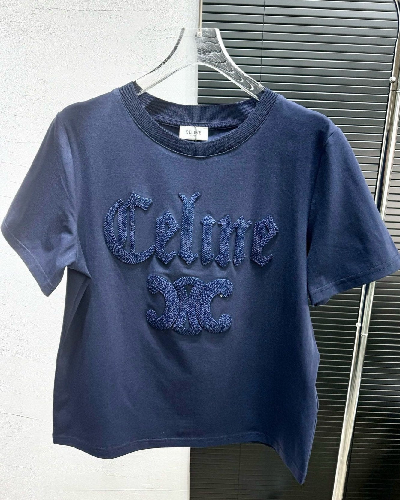 3D Cross Embroidery Sequin T-Shirt