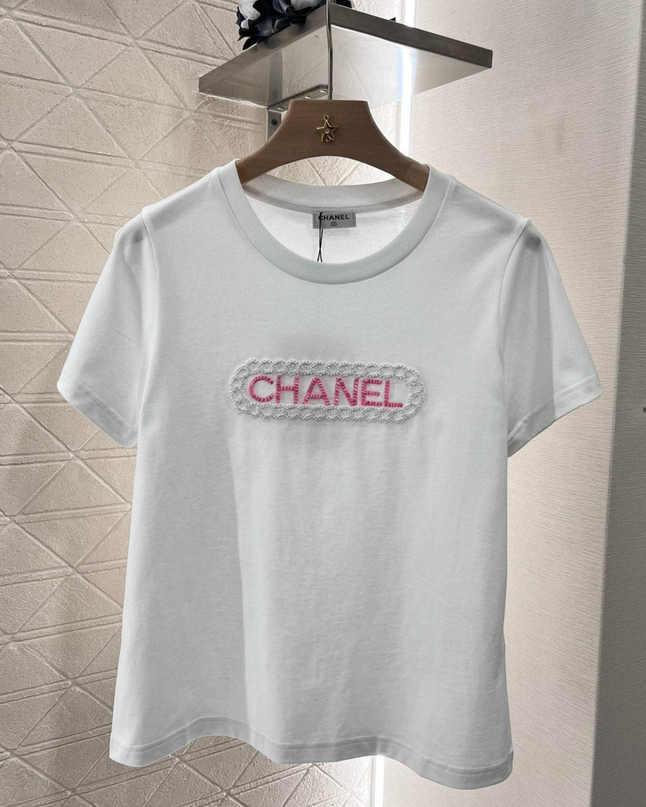 Embroidered cotton T-shirt
