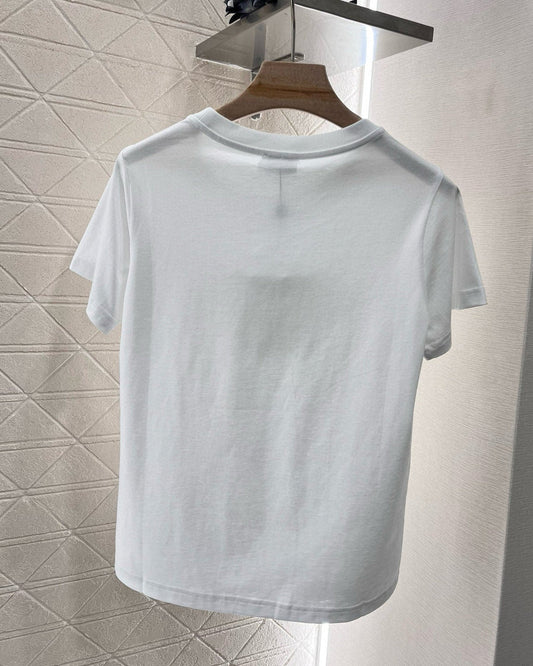 Embroidered cotton T-shirt