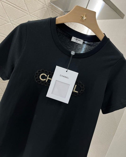 Embroidered cotton T-shirt