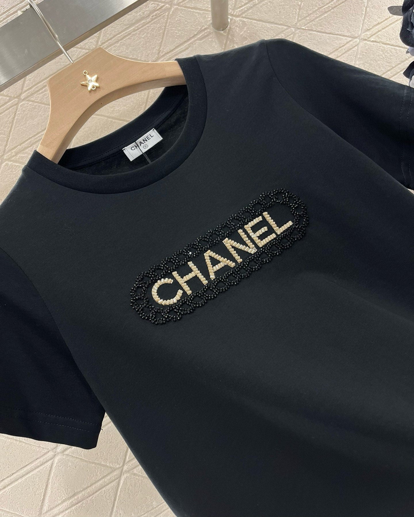 Embroidered cotton T-shirt