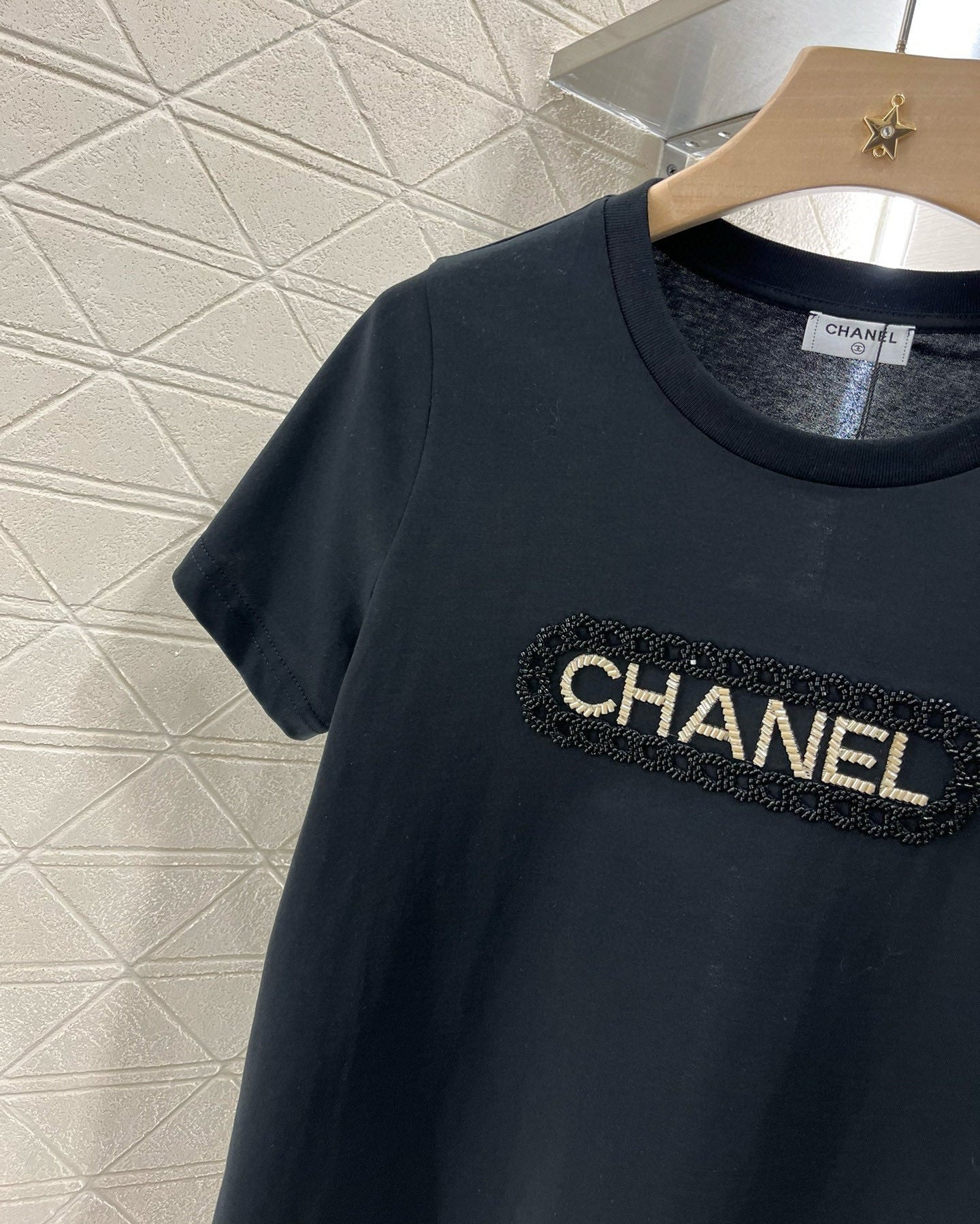 Embroidered cotton T-shirt