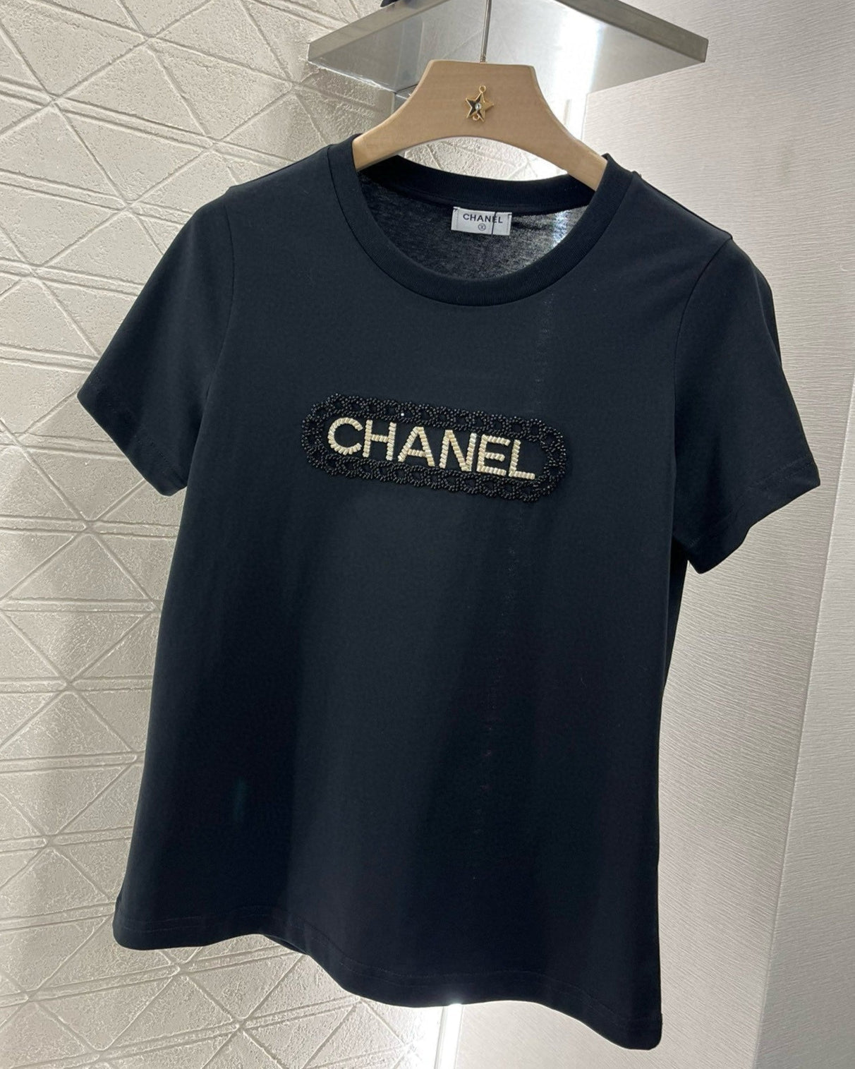 Embroidered cotton T-shirt
