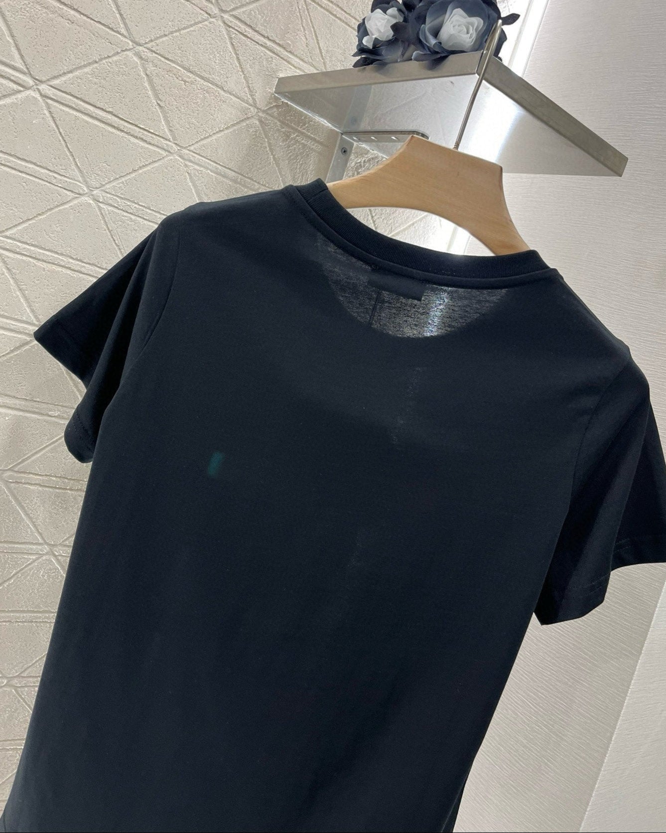 Embroidered cotton T-shirt