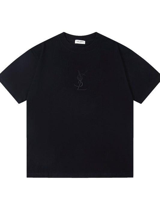 Embroidered cotton T-shirt