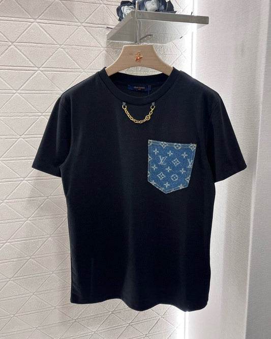 Denim pocket T-shirt