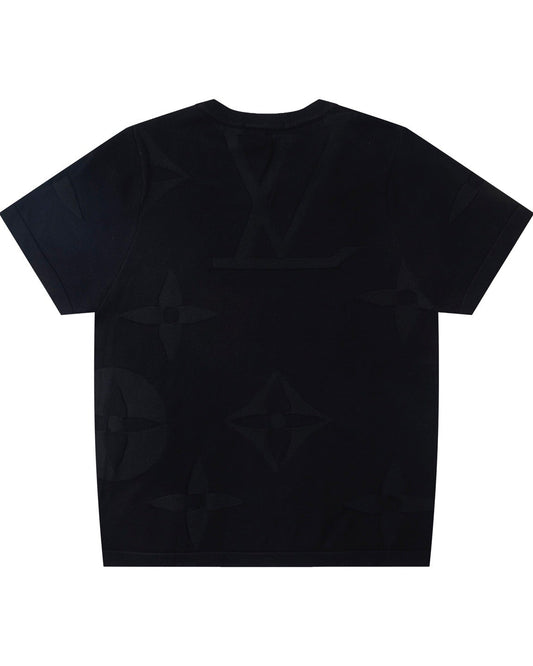 Steel-print relief limited knitted T-shirt