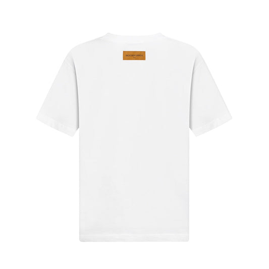 Pearl embroidered cotton T-shirt