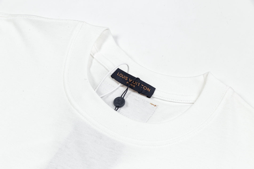 Pearl embroidered cotton T-shirt