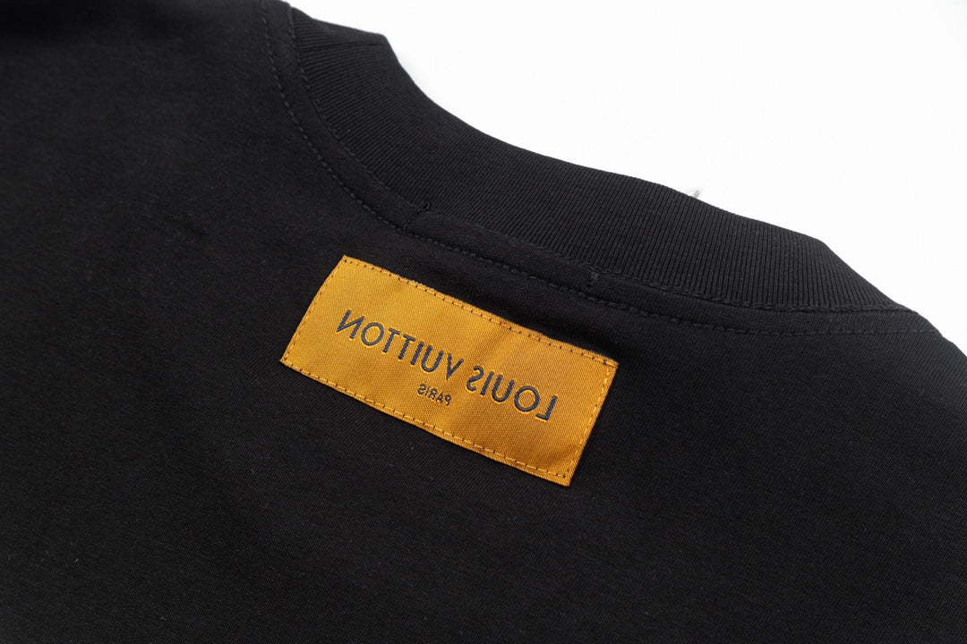 Pearl embroidered cotton T-shirt