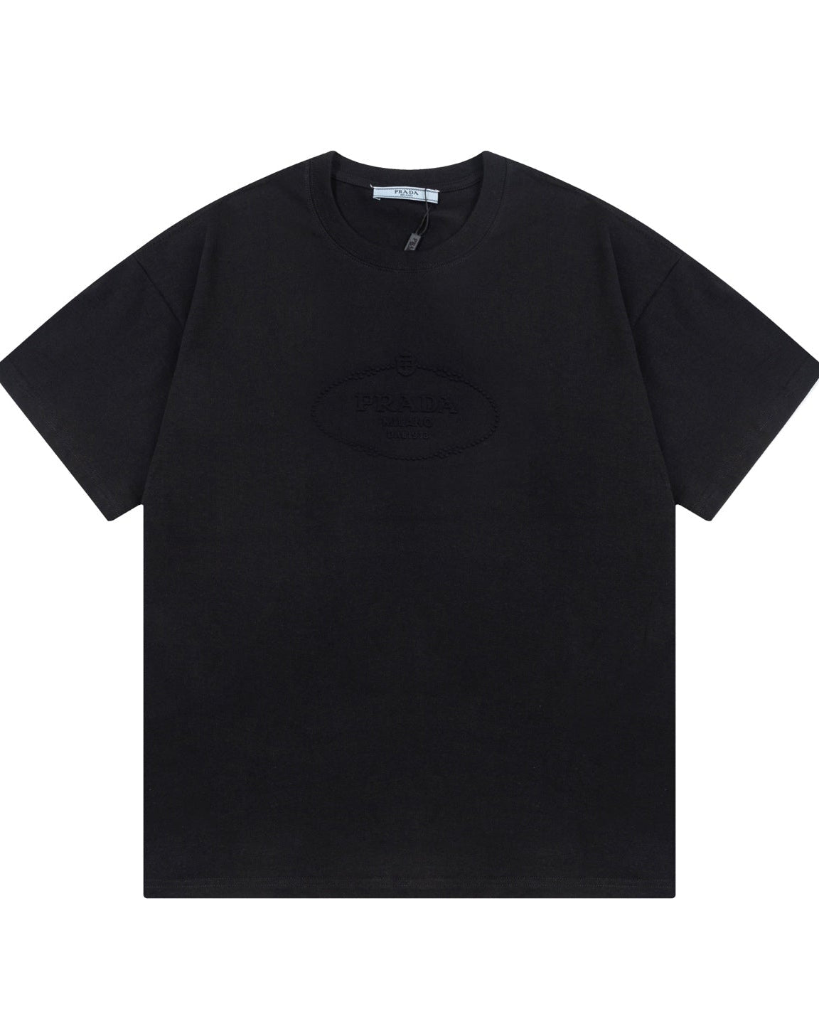 EMBOSSED PRINT COTTON T-SHIRT