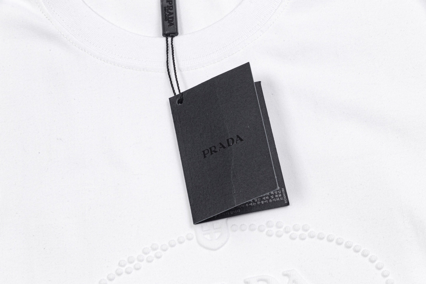 EMBOSSED PRINT COTTON T-SHIRT