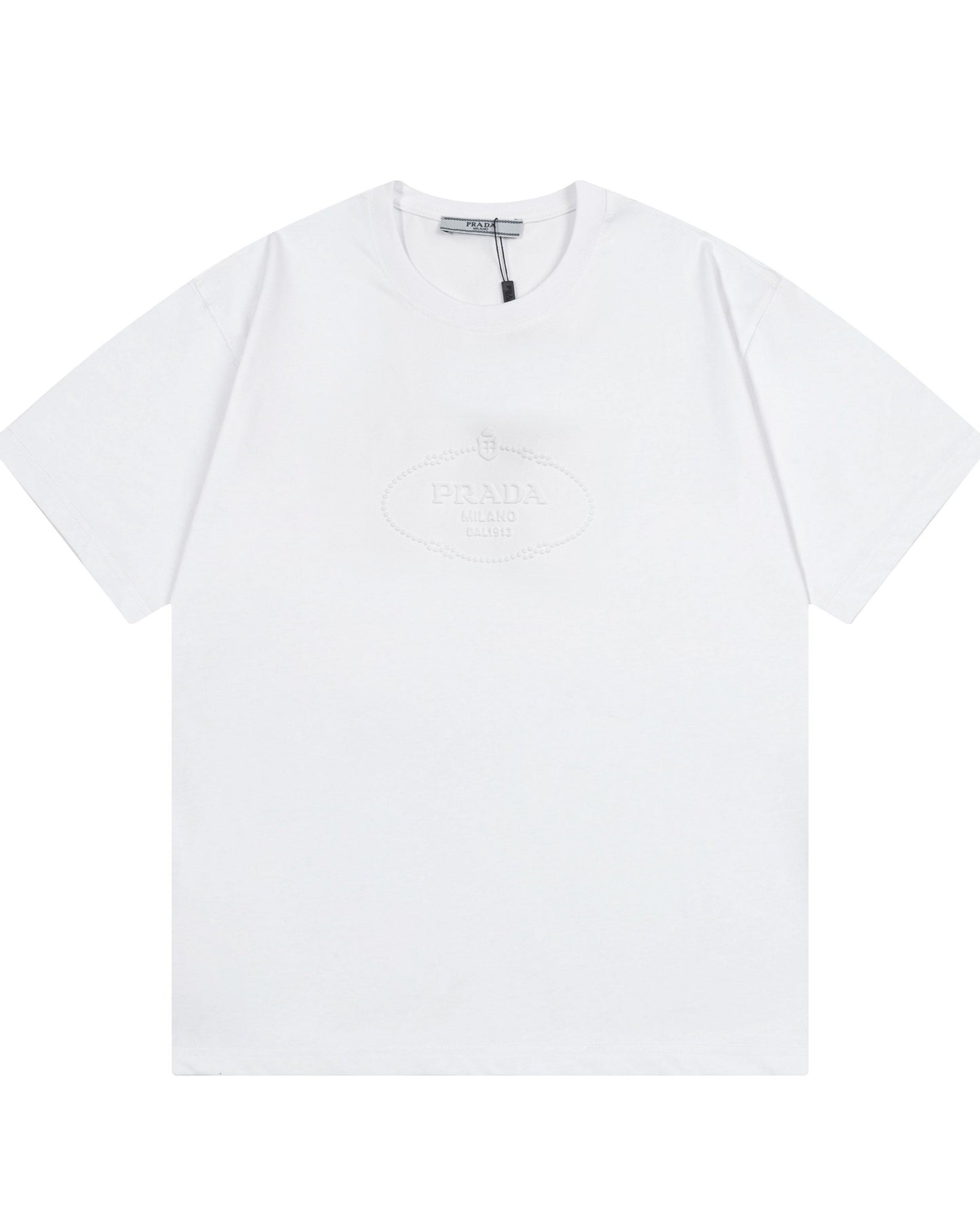 EMBOSSED PRINT COTTON T-SHIRT