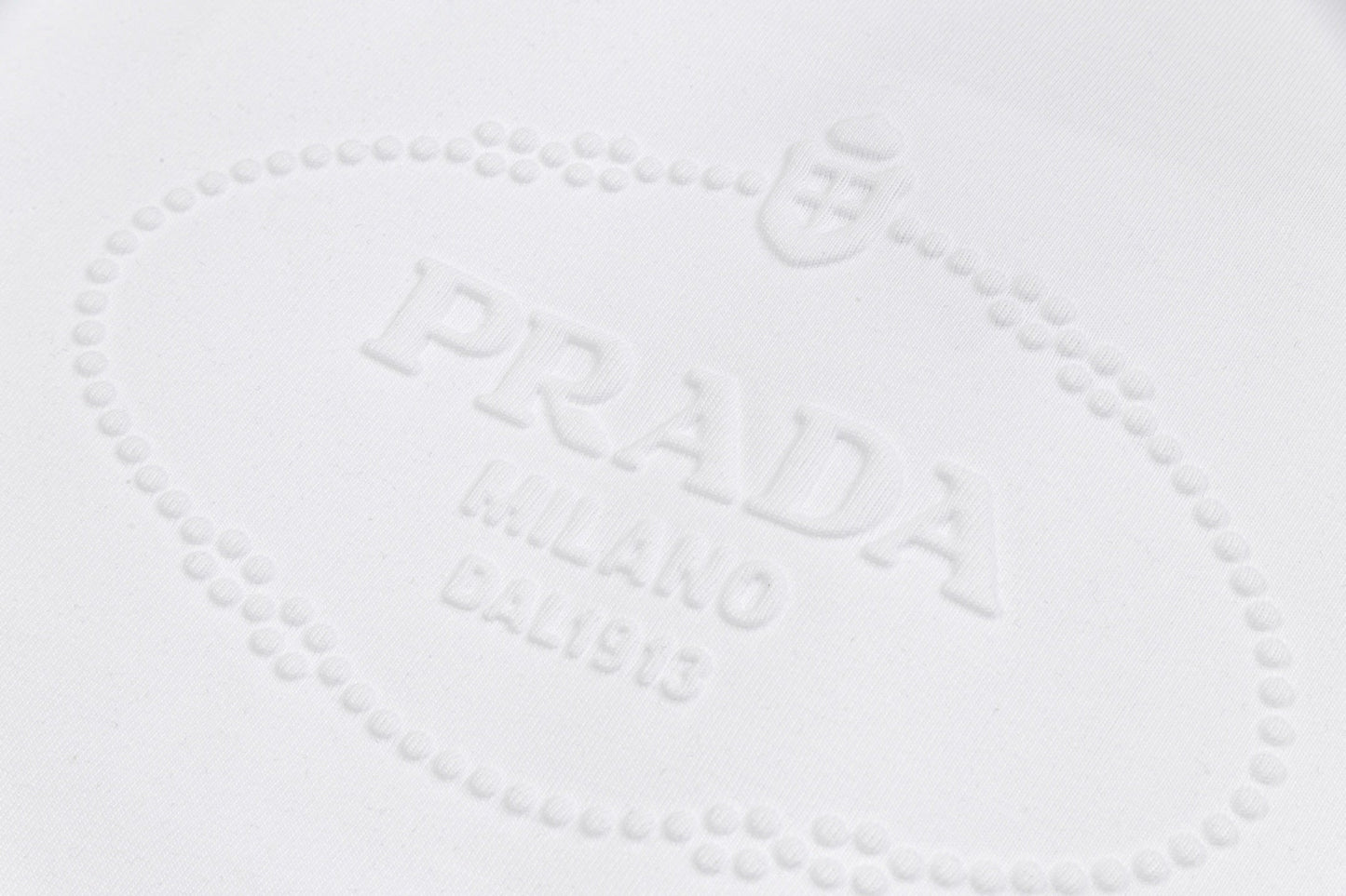 EMBOSSED PRINT COTTON T-SHIRT