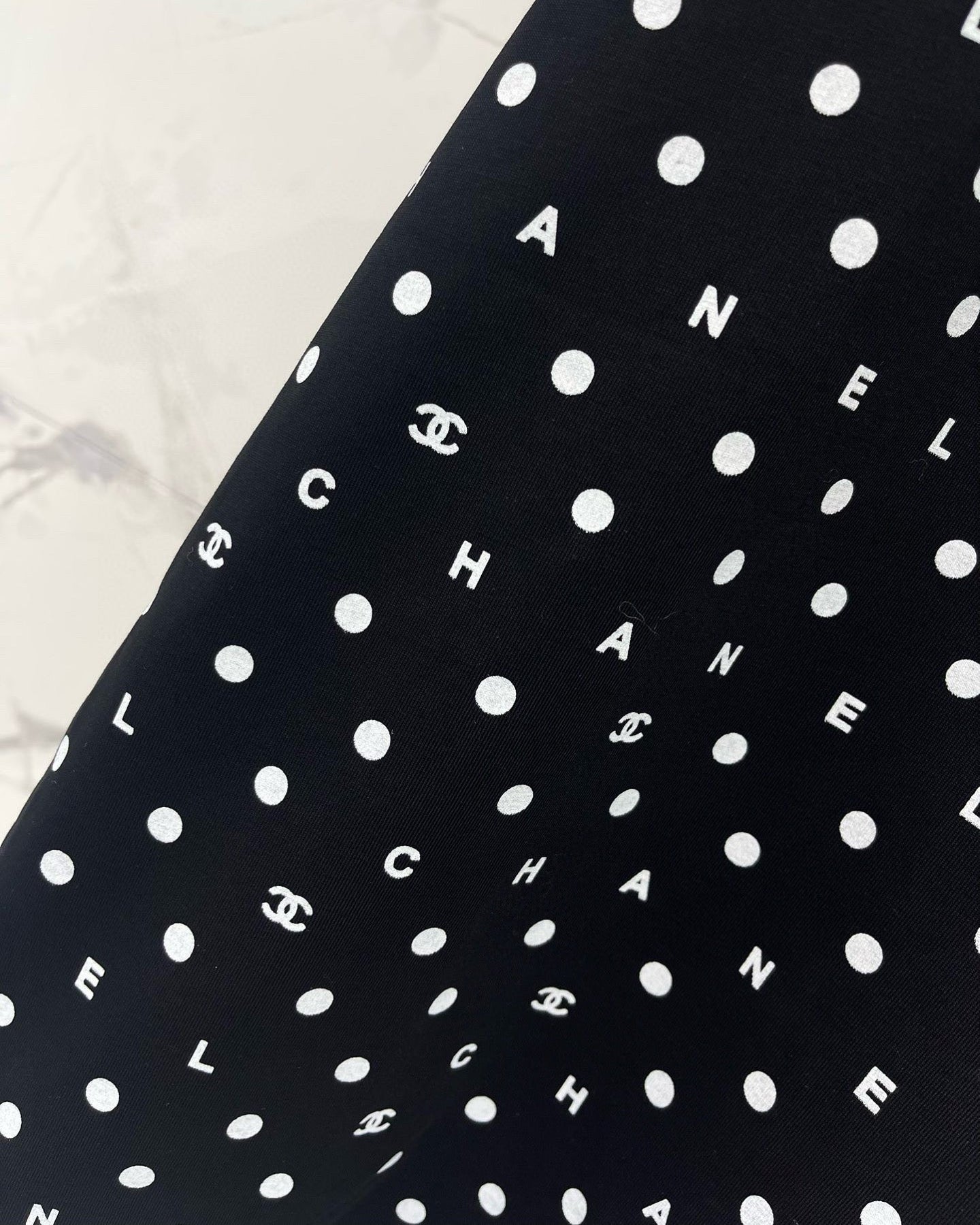 Black Polka Dot Sequined T-Shirt