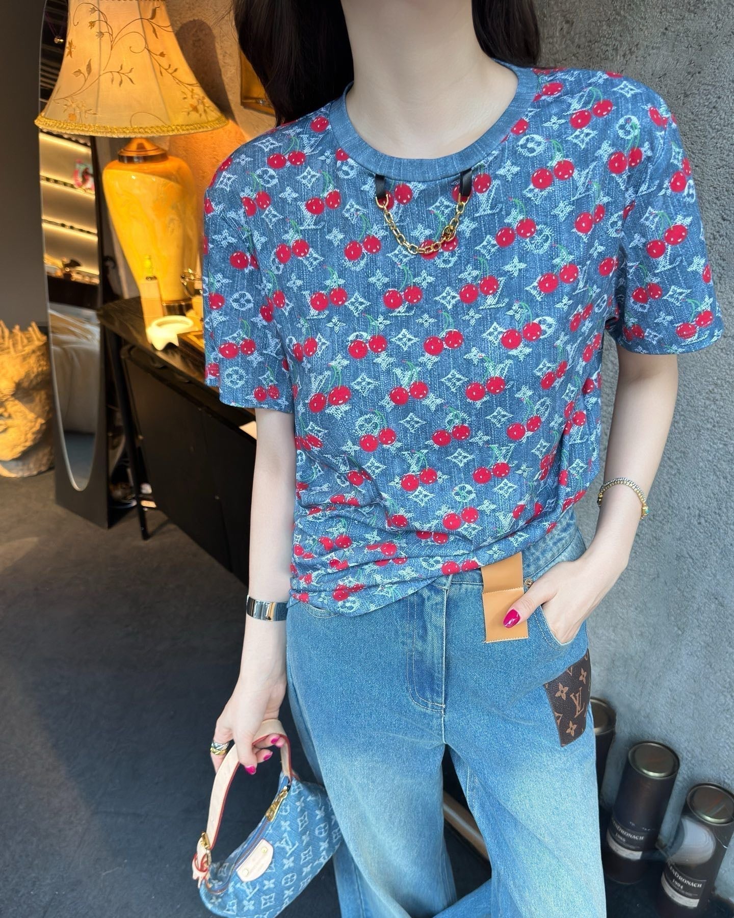 Cherry Print T-Shirt