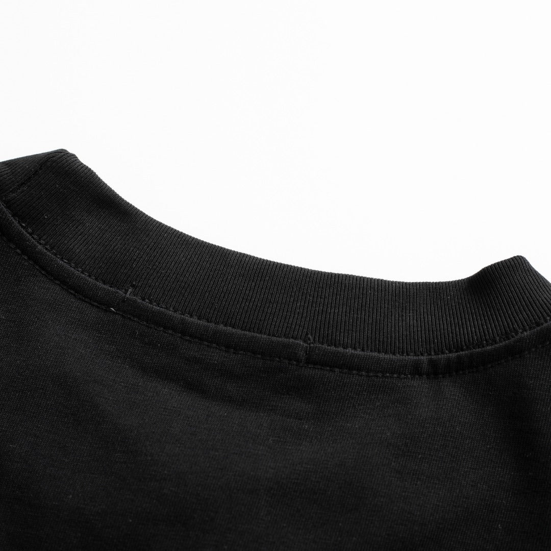 Diamond cotton black T-shirt